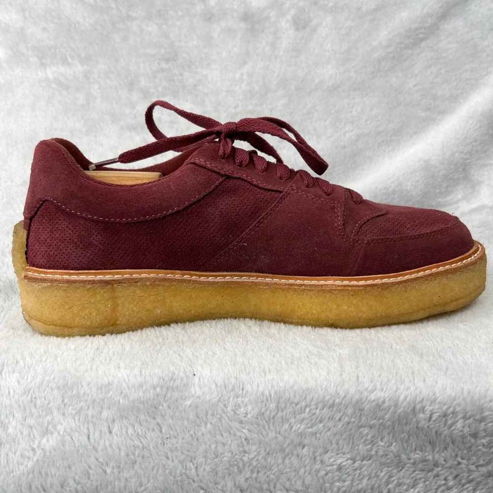 Clarks x Kith Sandford Oxblood Low Suede Sneakers 10.5 Burgundy Mens Crepe‎ Sole